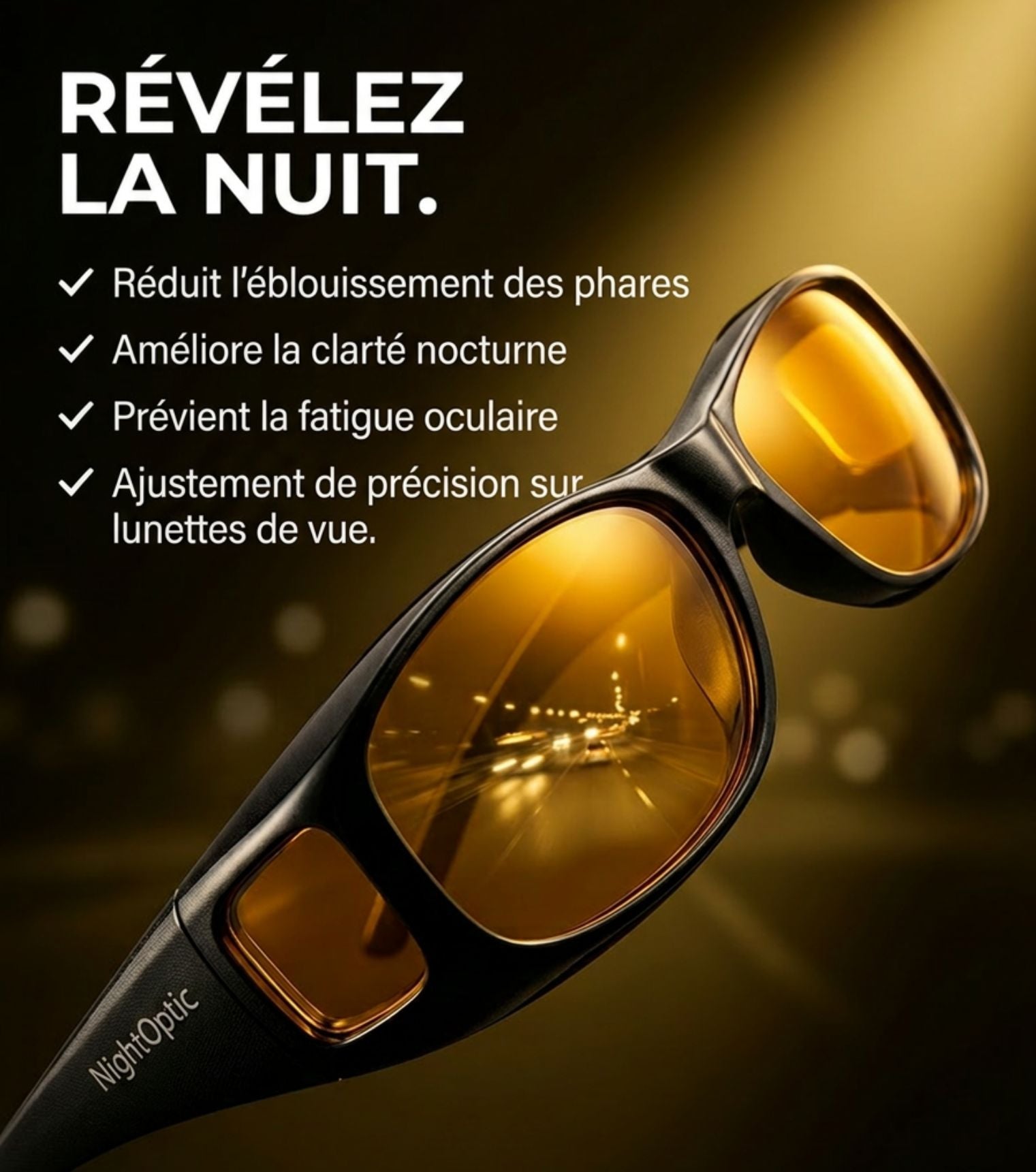 NightOptic™ - Les Lunettes Indispensables pour la Conduite Nocturne