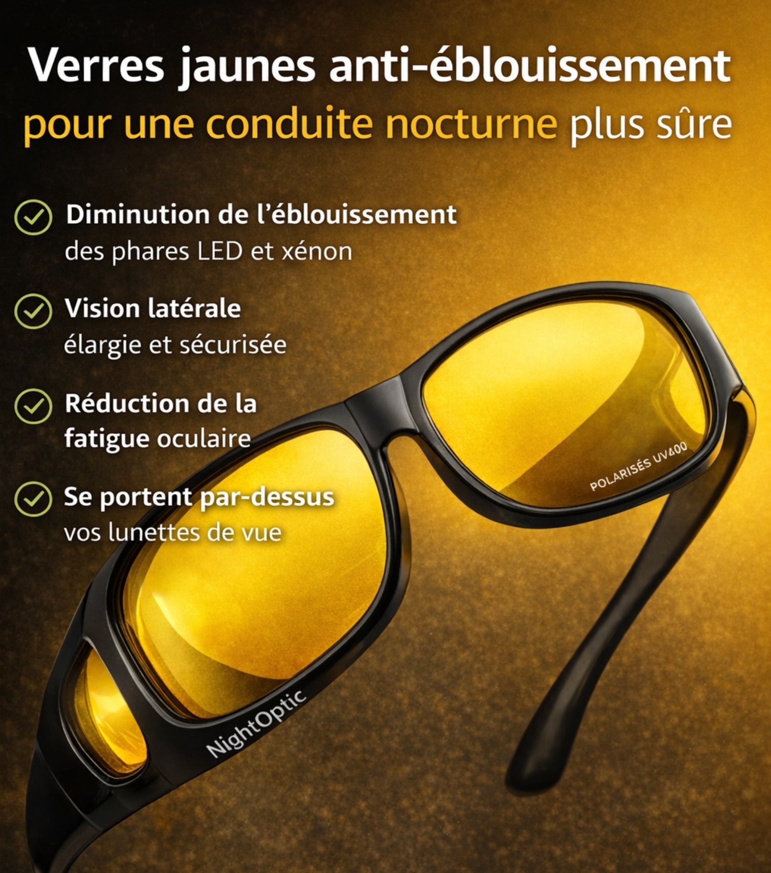NightOptic™ - Les Lunettes Indispensables pour la Conduite Nocturne